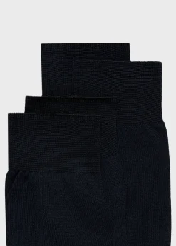 MANGO Bielizna*Zestaw 2 par gładkich skarpetek z 100% bawełny