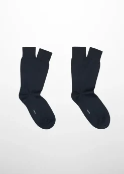 MANGO Bielizna*Zestaw 2 par gładkich skarpetek z 100% bawełny
