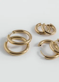 MANGO Biżuteria*Zestaw 3 par kolczyków typu koła