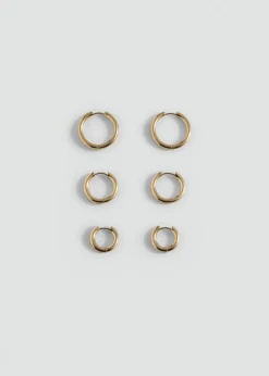MANGO Biżuteria*Zestaw 3 par kolczyków typu koła