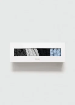 Dzieci MANGO Skarpetki I Rajstopy*Zestaw 4 par prążkowanych skarpetek