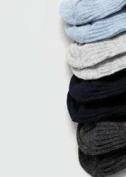 Dzieci MANGO Skarpetki I Rajstopy*Zestaw 4 par prążkowanych skarpetek