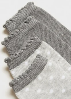 Dzieci MANGO Bielizna I Skarpetki*Zestaw 2 par skarpetek mieszanka wzorów