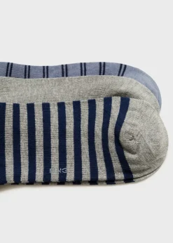 MANGO Bielizna*Zestaw 3 par skarpetek z bawełny w paski