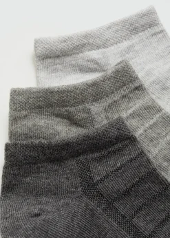 MANGO Bielizna*Zestaw 3 par skarpetek z gładkiej bawełny