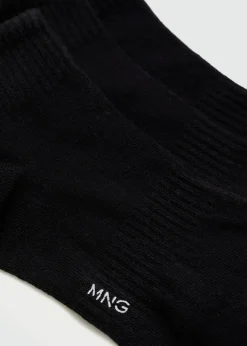 MANGO Bielizna*Zestaw 3 par skarpetek z prążkowanej bawełny