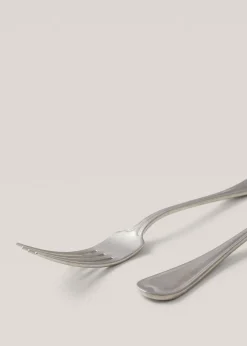 MANGO Sztućce*Zestaw 4 widelców z postarzanego srebra
