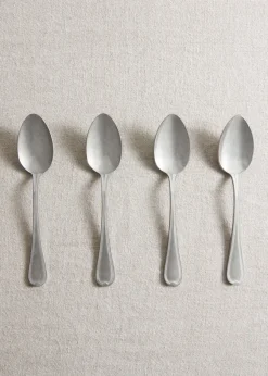 MANGO Sztućce*Zestaw 4 łyżek z postarzanego srebra